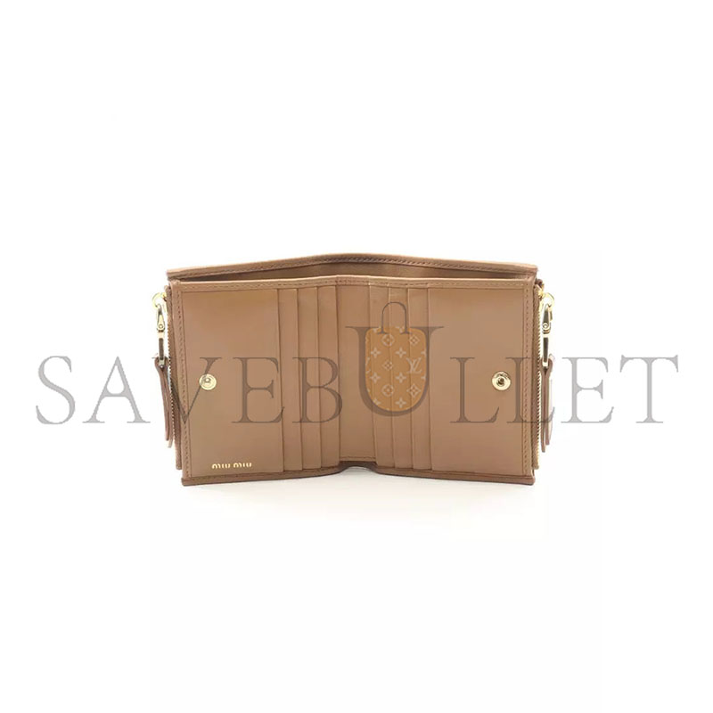 MIU MIU MATELASSÉ NAPPA LEATHER SMALL WALLET 5ML024 (11.5*8.5cm)